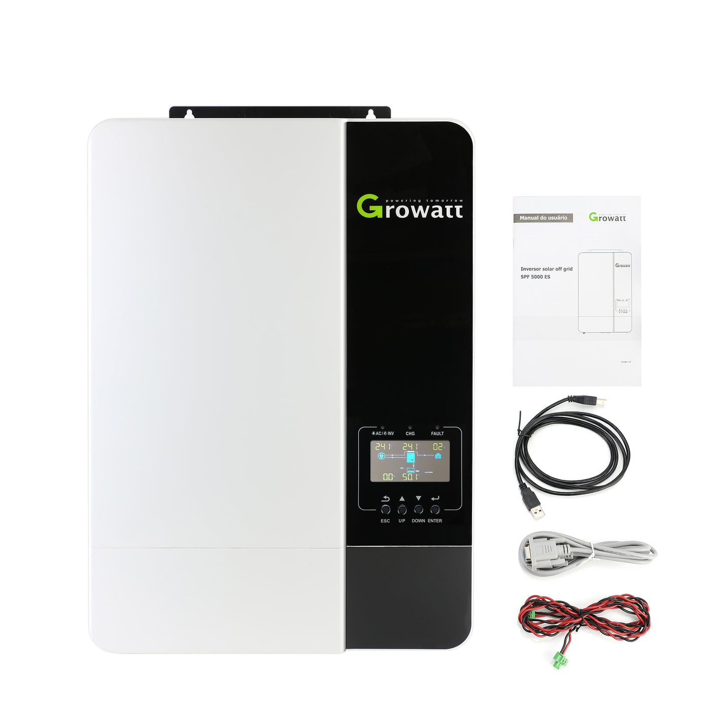 Growatt  MPPT 5KW 48V Off Grid Solar Panel Inverter With 15kwh Battery  and 5kw Panels